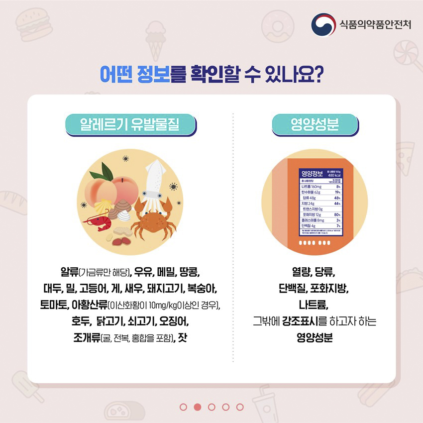 3.어린이 기호식품 영양성분 및 알레르기 유발식품 정보를 확인하세요